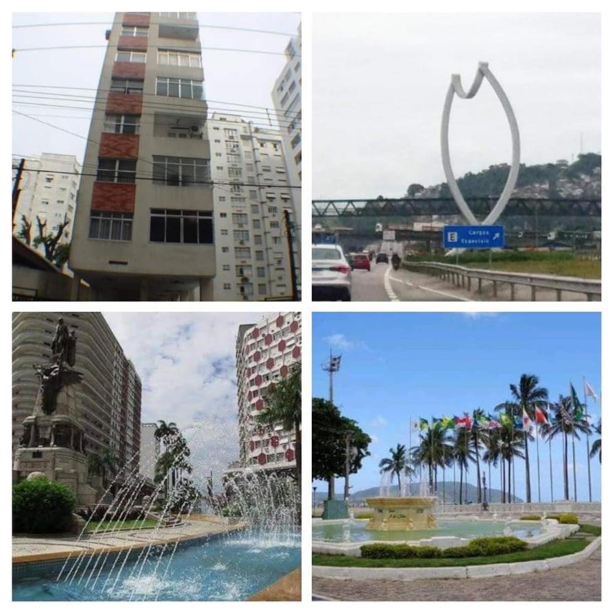 Apartamento 100 Mts Praia Roupa Cama Toalha Banho Wi-Fi 500 Mega Port 24 Hs サントス エクステリア 写真