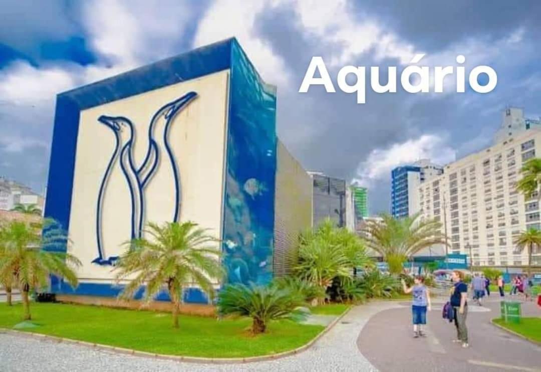 Apartamento 100 Mts Praia Roupa Cama Toalha Banho Wi-Fi 500 Mega Port 24 Hs サントス エクステリア 写真