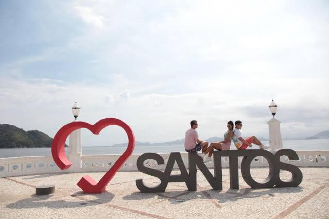 Apartamento 100 Mts Praia Roupa Cama Toalha Banho Wi-Fi 500 Mega Port 24 Hs サントス エクステリア 写真